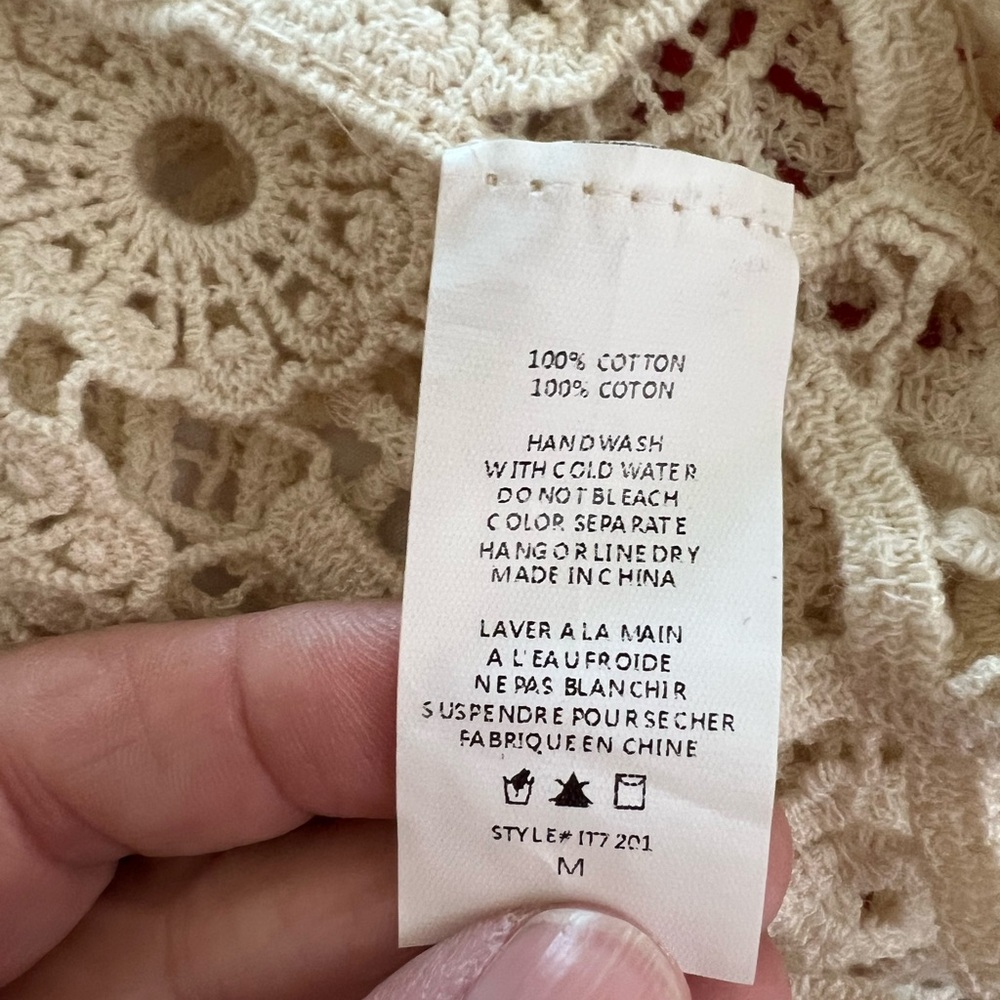 NWOT Cynthia Rowley Cream Lace Swim Coverup Shorts W/Scalloped Hem - Picture 10 of 10